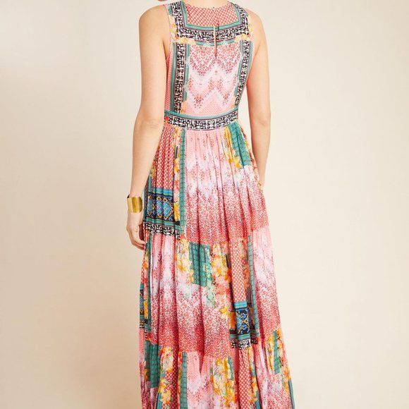 Anthropologie Alessandra Maxi Dress Bhanuni by Jyoti 4 S/XS NWOT - Picture 4 of 7